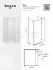 BESCO Kabina prysznicowa Pixa Gun Metal 120x80x195 Prawa PPP128-195GR